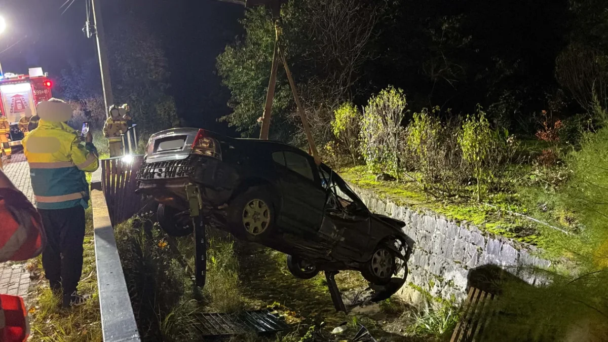 Mąkolno - auto w rzece