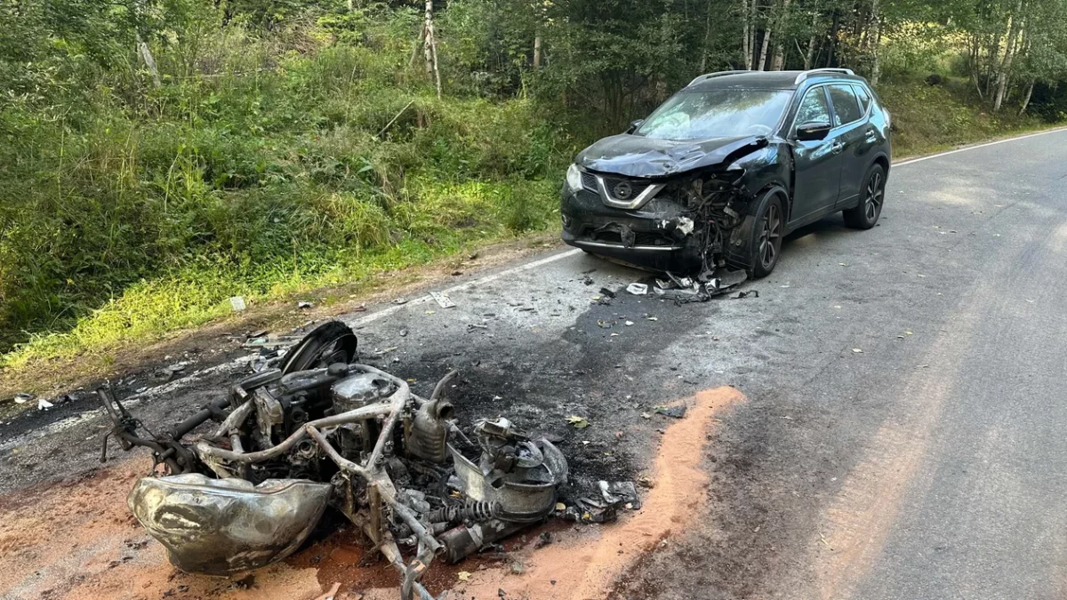 Czarna Góra - zderzenie motocyklisty z autem